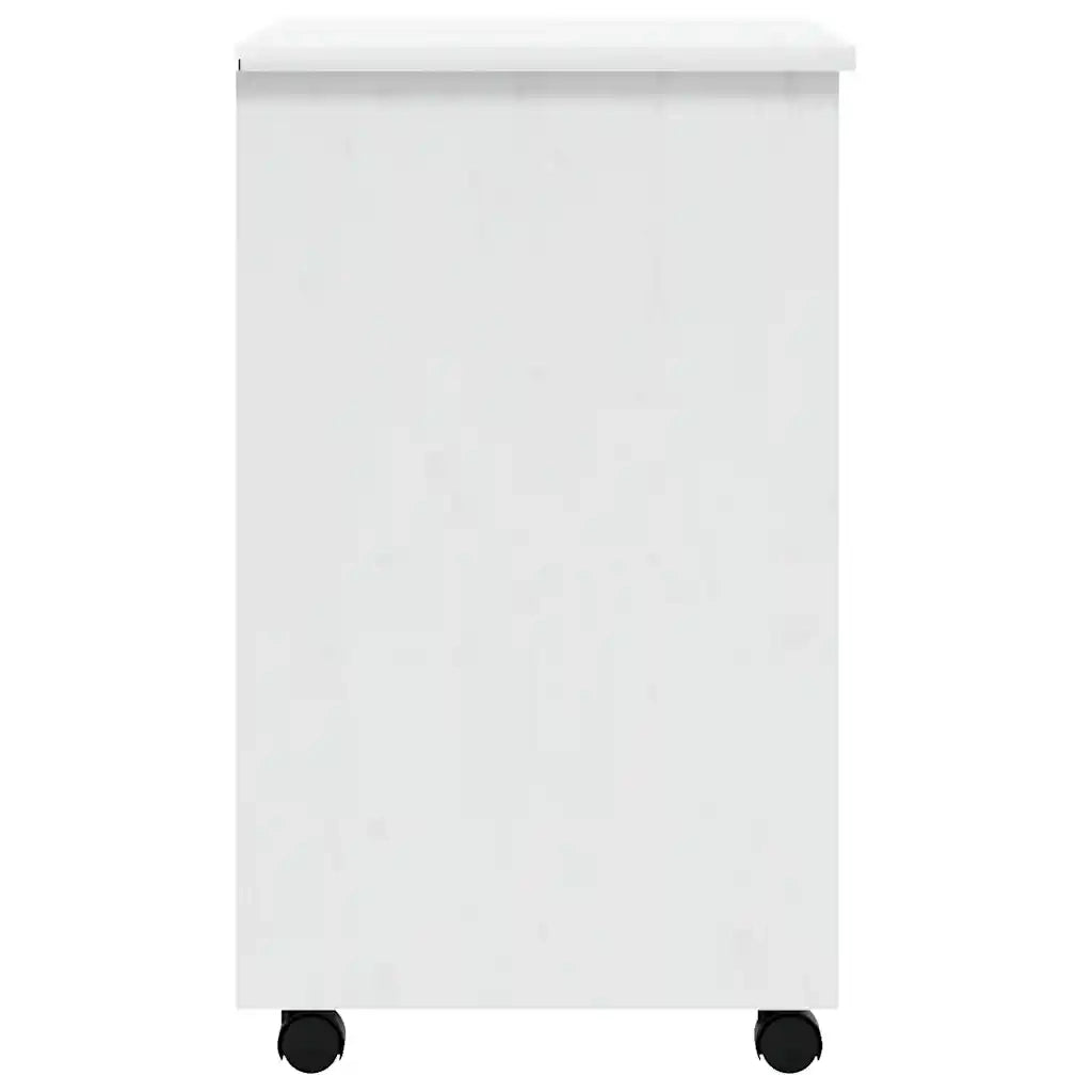 Carrello portaoggetti con cassetti 53 x 39 x 65,5 cm pratico spazio contenitivo stile rustico legno di pino bianco 02_0047160