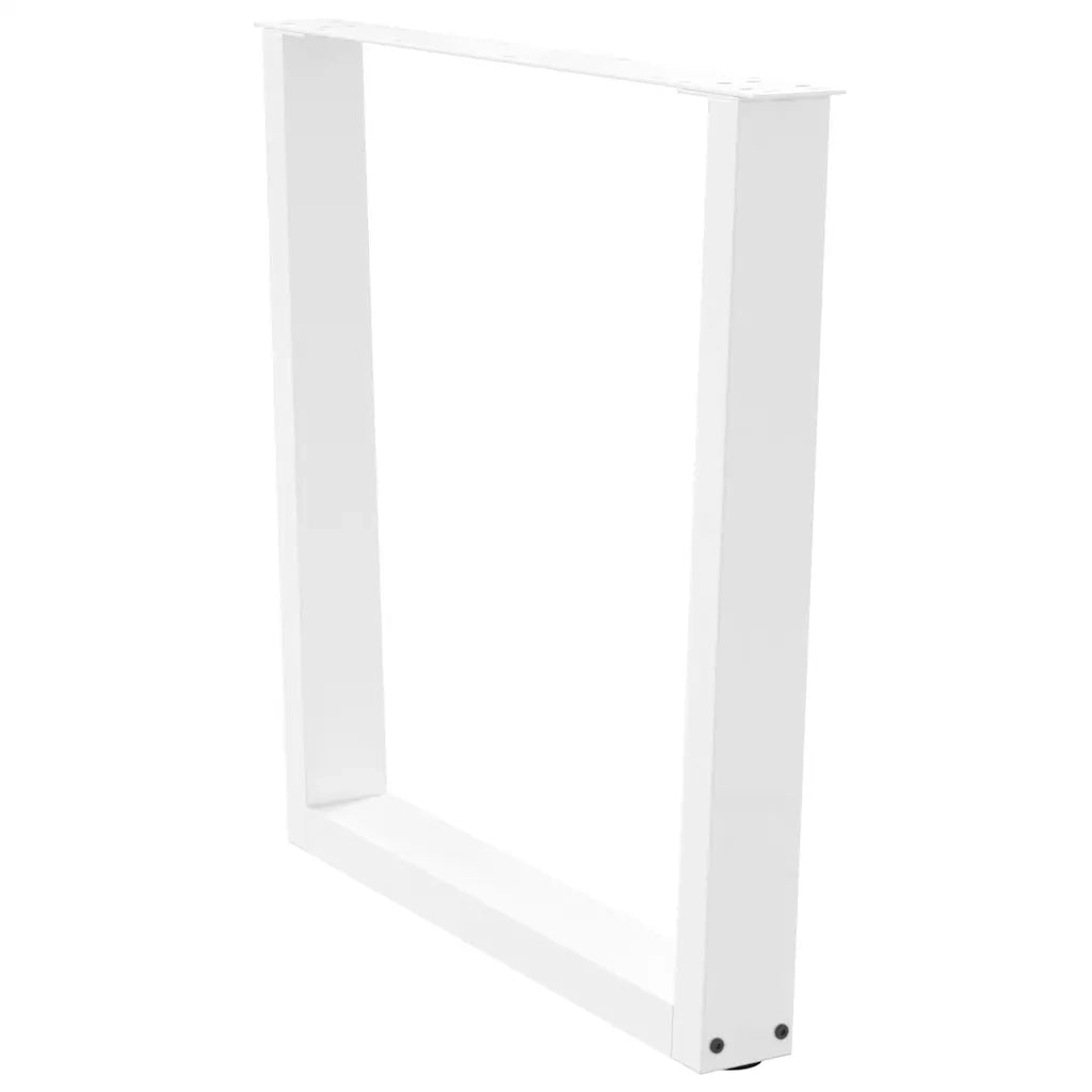 Gambe per tavolo da pranzo a forma di V 3 pz bianche 90x(72-73,3) cm in acciaio 4012669