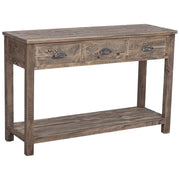 Tavolino da ingresso in legno marrone 120x40x78,5h cm