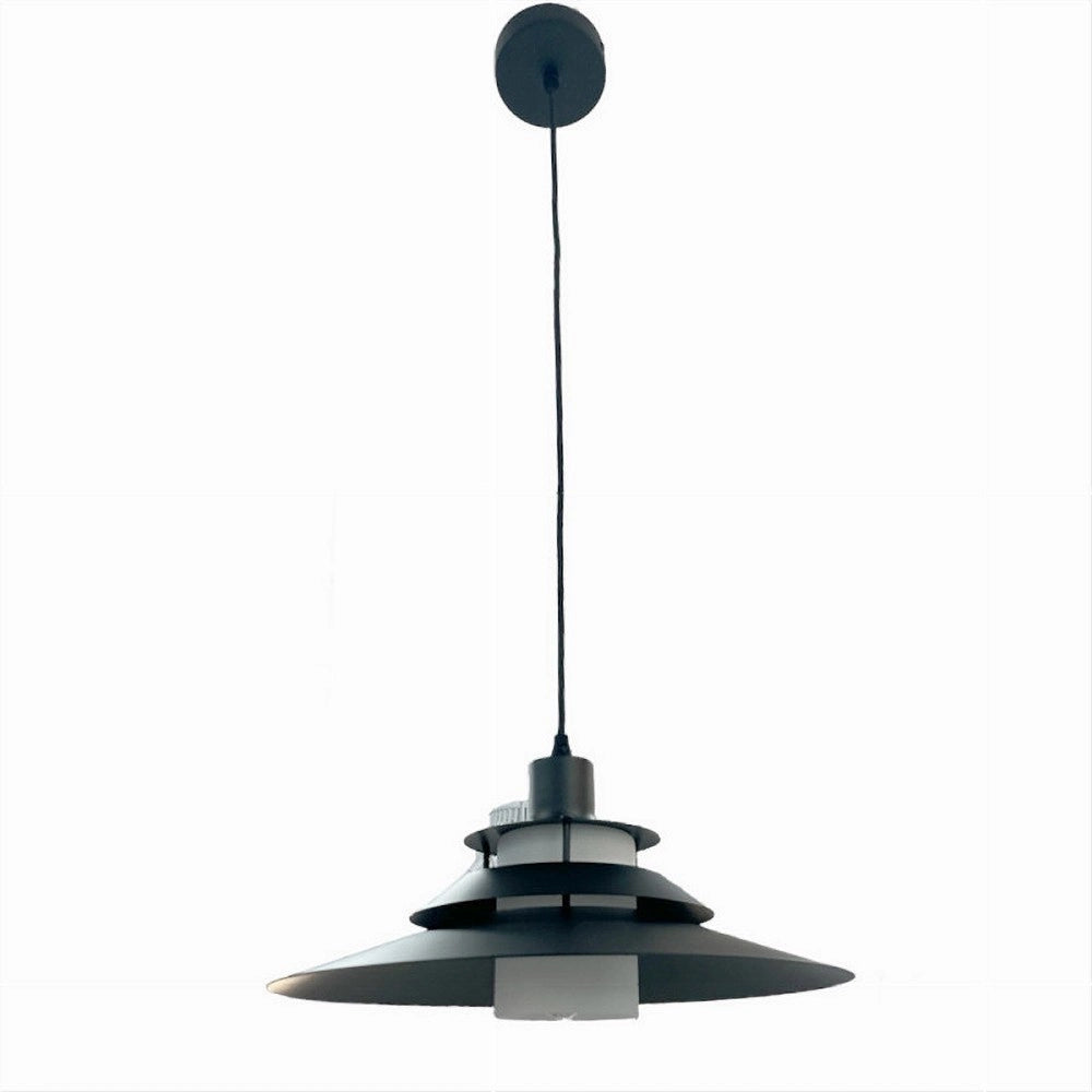 Trade Shop - Lampadario A Sospensione Industriale E27 Lampada Pendente Vintage Retrò Lp-88 - Nero
