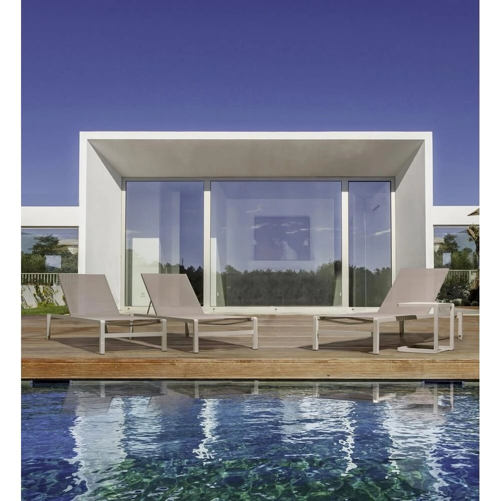 Set di 2 Tavolini da Esterno in Alluminio Verniciato 40x40x45 cm - STRONG