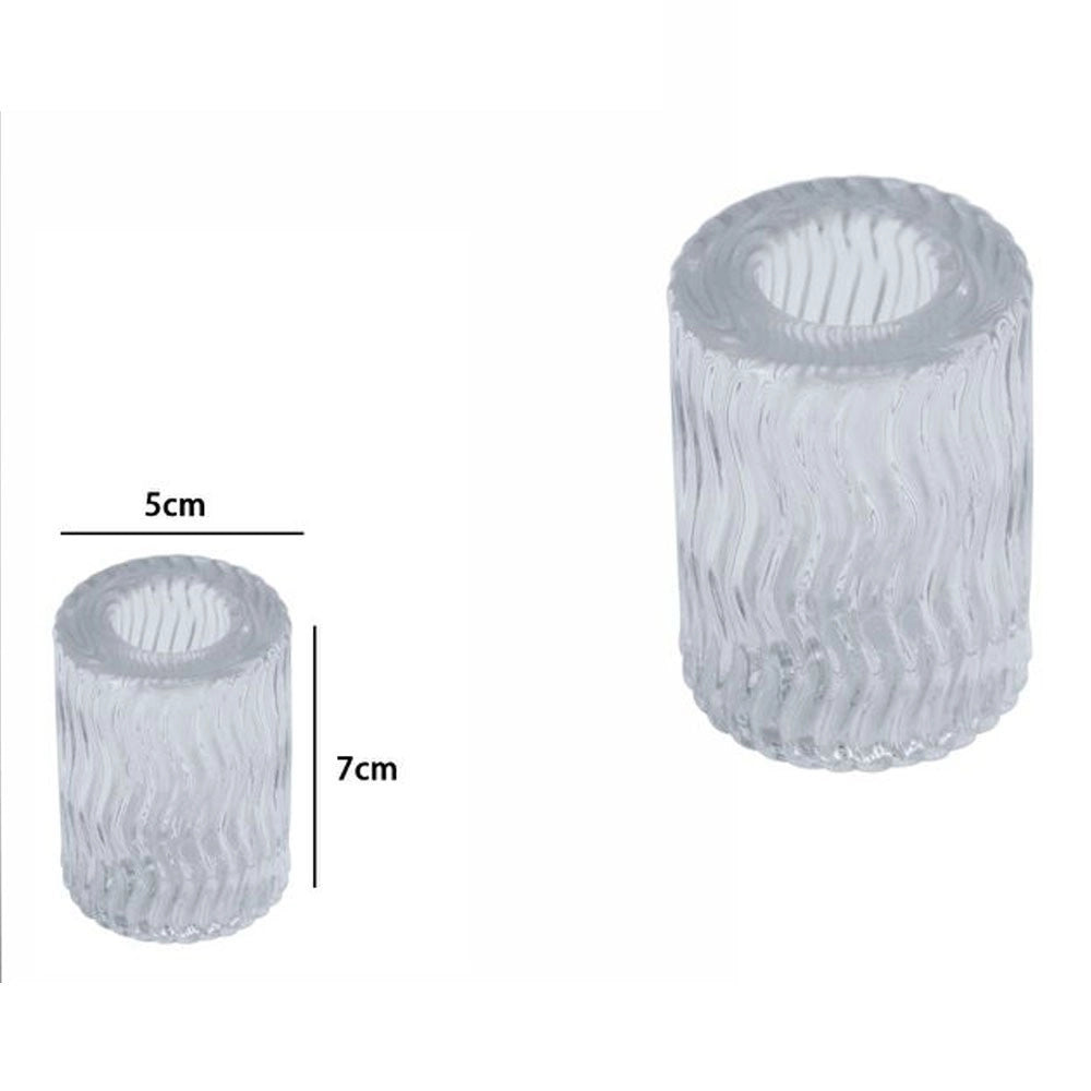 Trade Shop - 2 Porta Candela Lanterna Rotondo Bomboniera Matrimonio Decorazione Tea Light 5x7 -