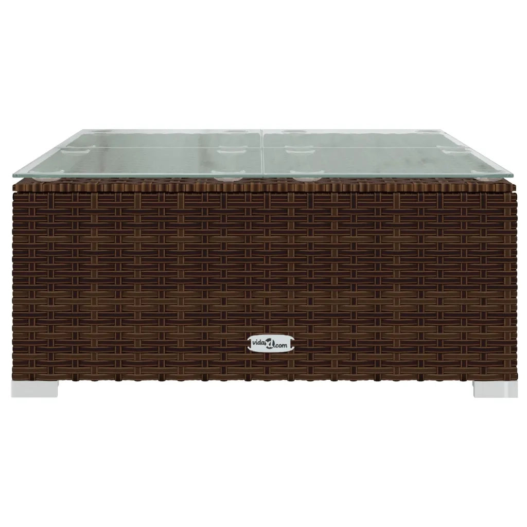 Set Divani da Giardino 8 pz con Cuscini in Polyrattan Marrone cod mxl 38865