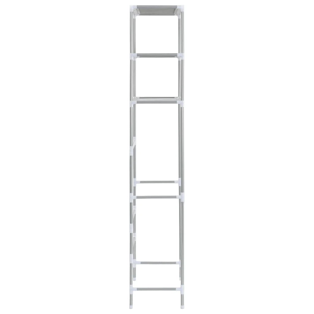 Portaoggetti per WC a 3 ripiani 53 x 28 x 169 cm Argento 02_0005465