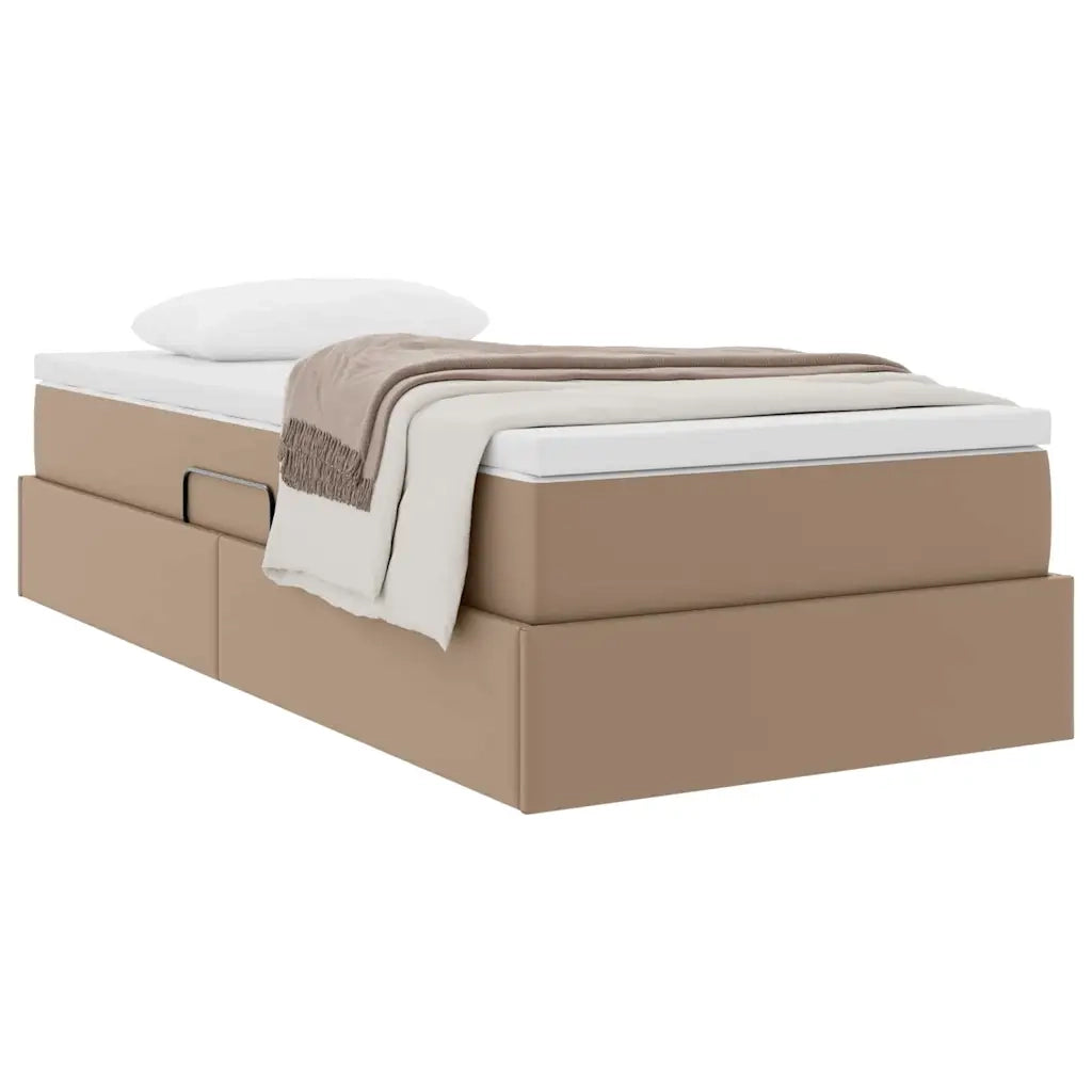Letto con contenitore e materasso Cappuccino 100 x 200 cm
