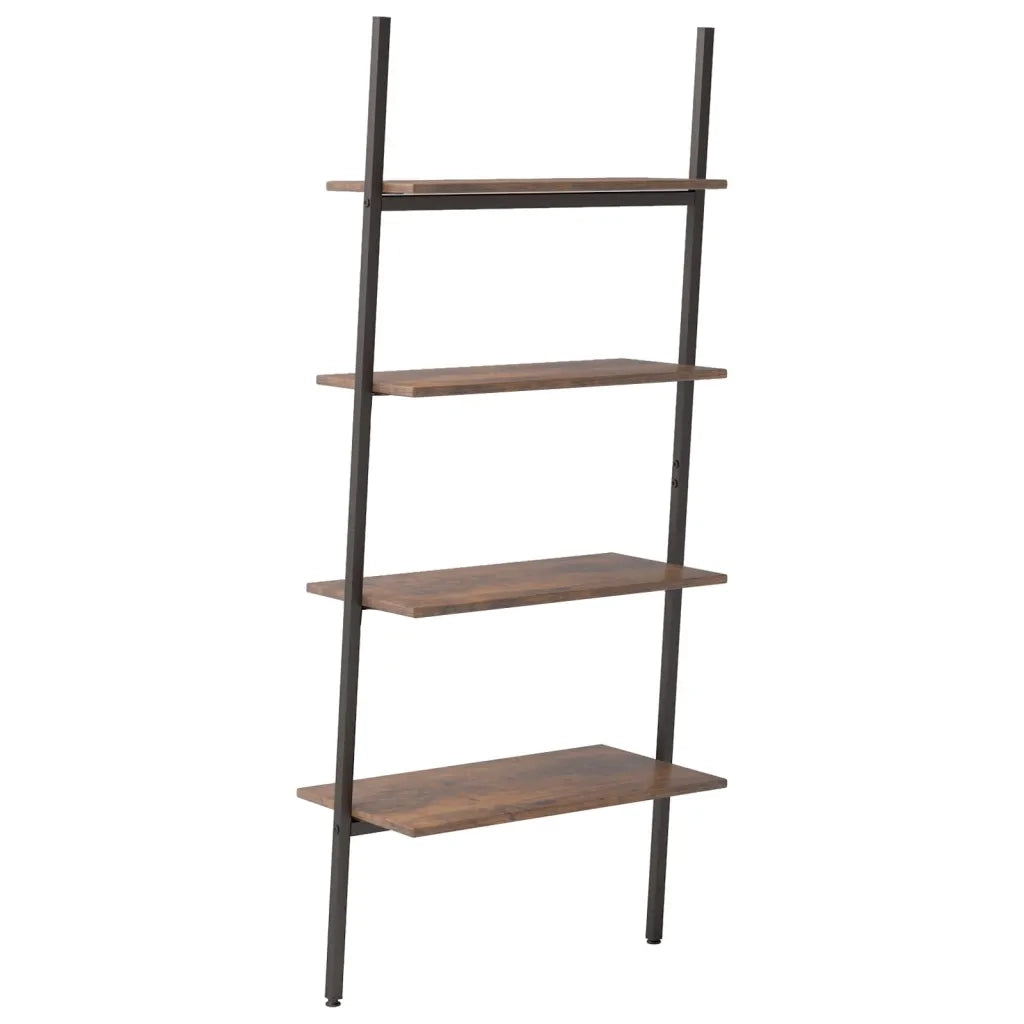 Scaffale Pendente 4 Livelli Marrone Scuro e Nero 64x34x150,5cm 336374