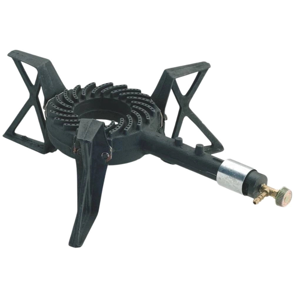 Kemper fornellone ghisa stufa 3 gambe 7kw butano/propano 1 bruciatore 30mbar supporto ghisa 3 piedi valvola ottone 7kw