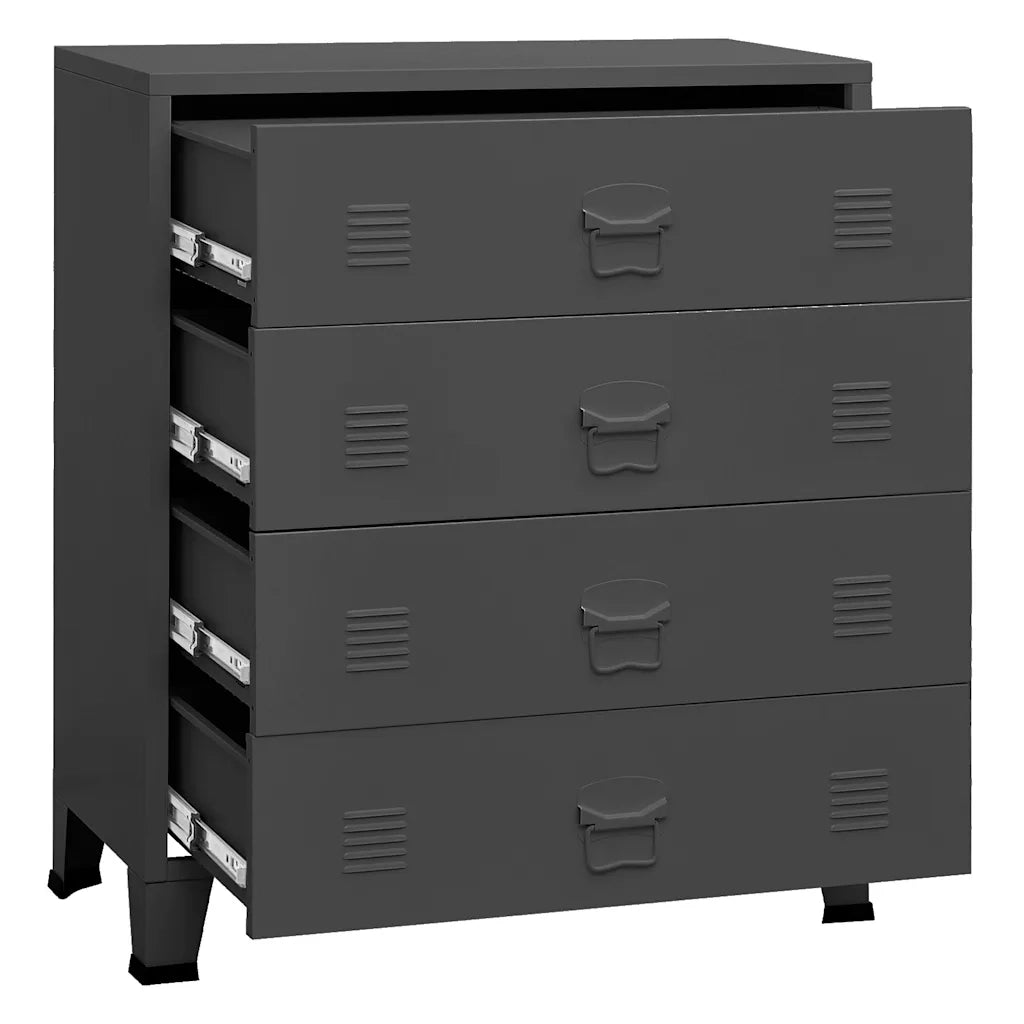 Cassettiera Industriale Antracite 78x40x93 cm in Metallo 339617