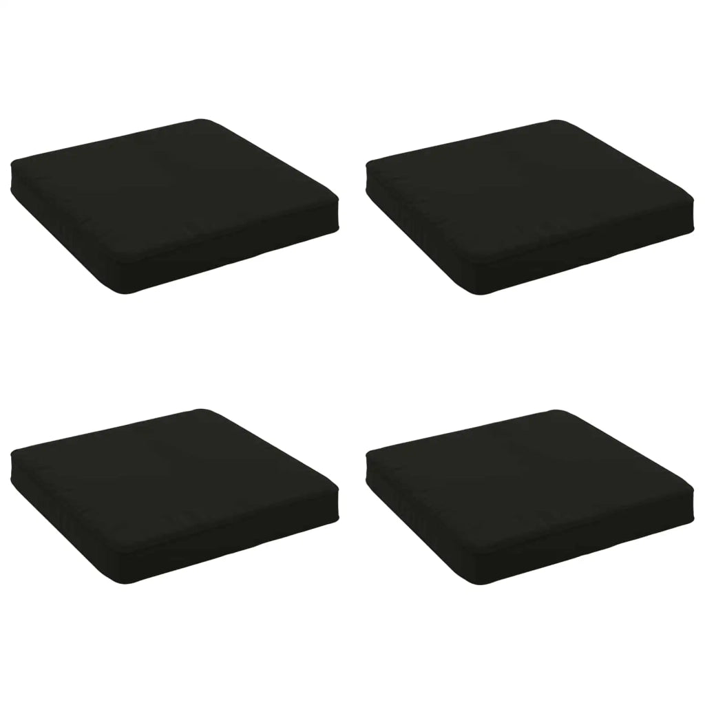 Cuscini per Sedia in 4 Pezzi VUGHT 4 pcs 100% Poliestere Nero 946282