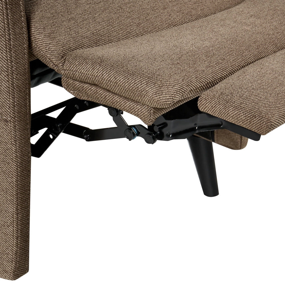 Poltrona Reclinabile Retrò con Schienale Regolabile in Tessuto marrone stile Design Retrò