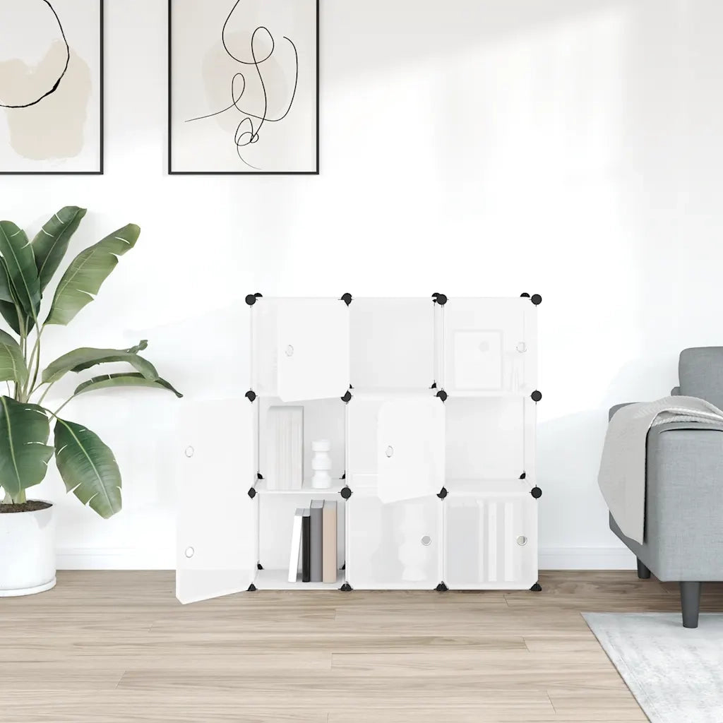 Contenitore a Cubo con 9 Cubi e Ante Trasparente PP CFW9050333