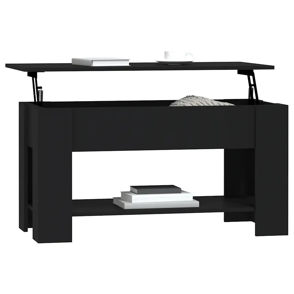 Tavolino da Salotto Nero 101x49x52 cm in Legno Multistrato 809702