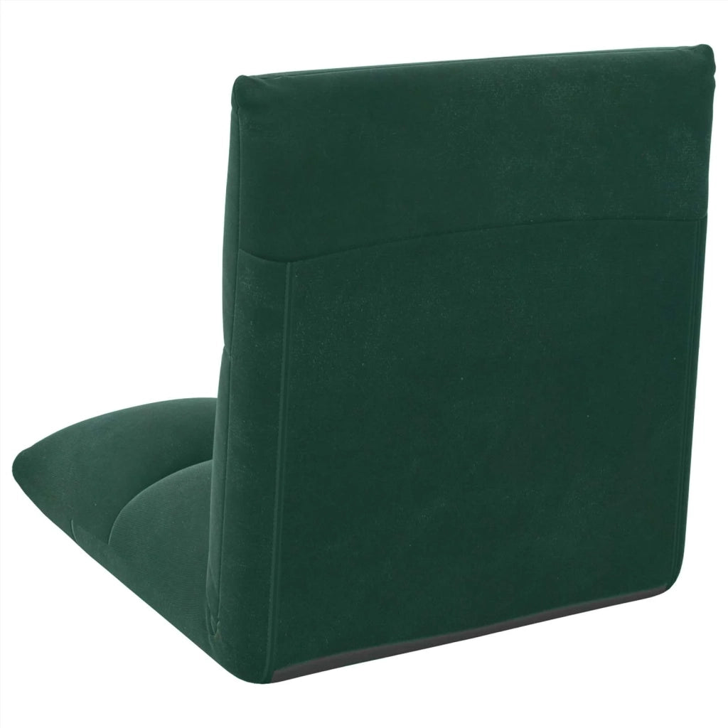 Sedia a pavimento regolabile Verde Scuro Velluto