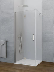 Box doccia angolare GLASS pieghevole + laterale fisso 75 (40+35)x80 cm cromo trasparente