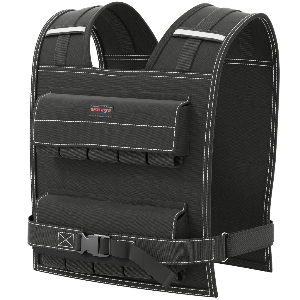 Gilet Zavorrato Regolabile 20kg ¨C Xylo ¨C Nero, 50x40 cm, 20 Pesi