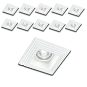 *STOCK* n.10 Portafaretto In Gesso Ceramico spirale  120x120mm  35W GU10 IP20