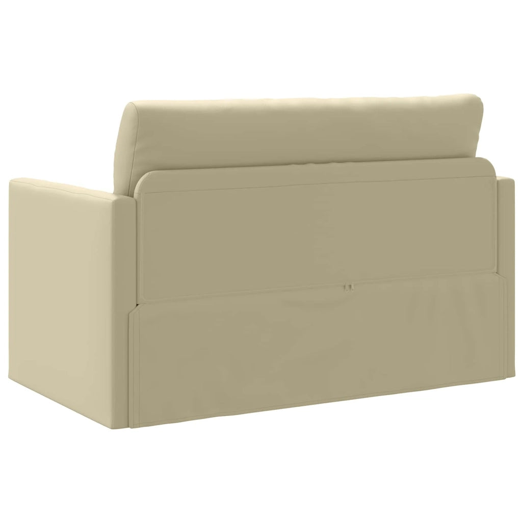Divano letto Crema 124 x 71 x 78 cm Pelle Artificiale 4106709