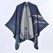 Sciarpa/mantello da donna in cashmere, elegante, spesso e caldo.