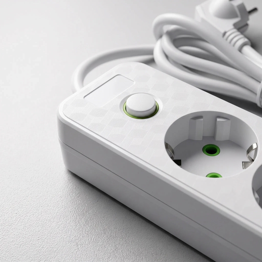 Multipresa Con Prolunga, 3 Prese + 2 Porte Usb-a + Usb-c Jnh020-3a White