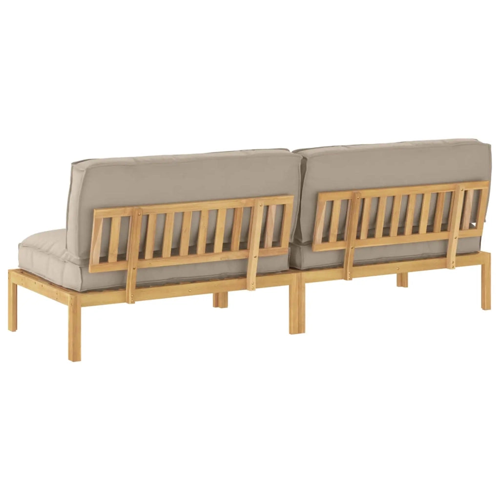 Set di divani con cuscino 2 pcs Talpa Legno di Acacia Massello 3418231