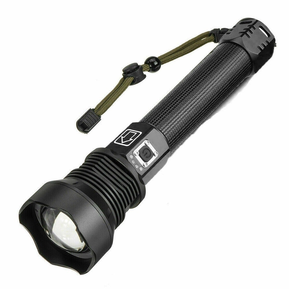 Trade Shop - Torcia 258000w Tattica/militare Led T6 Ricaricabile Zoom Doppia Batteria P516-p70 -