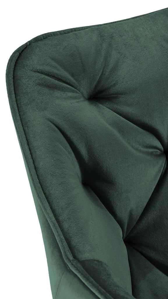 Sedia Tanna in velluto verde