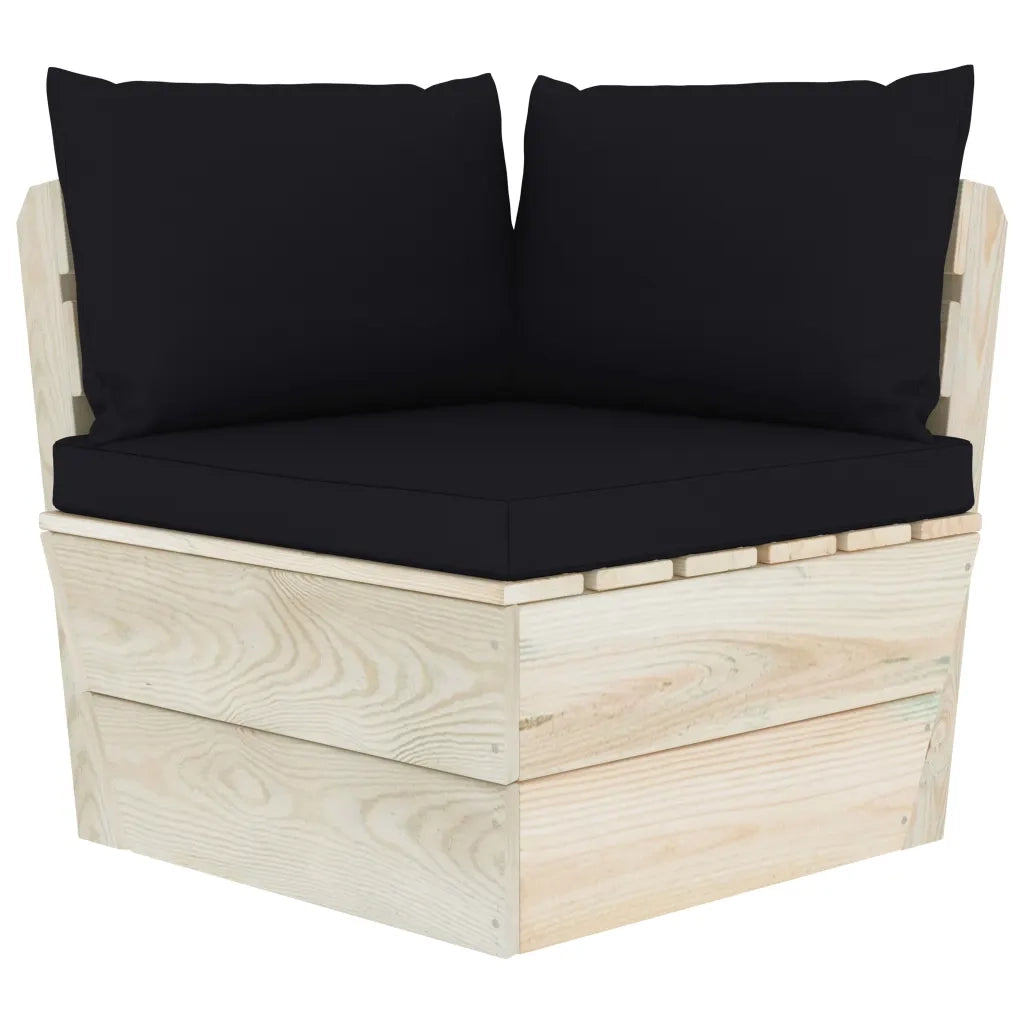 Divano da Giardino a 2 Posti su Pallet con Cuscini Legno Abete 3063391