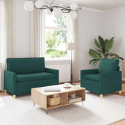 Set di divani 2 pz Verde Scuro Tessuto 3417021