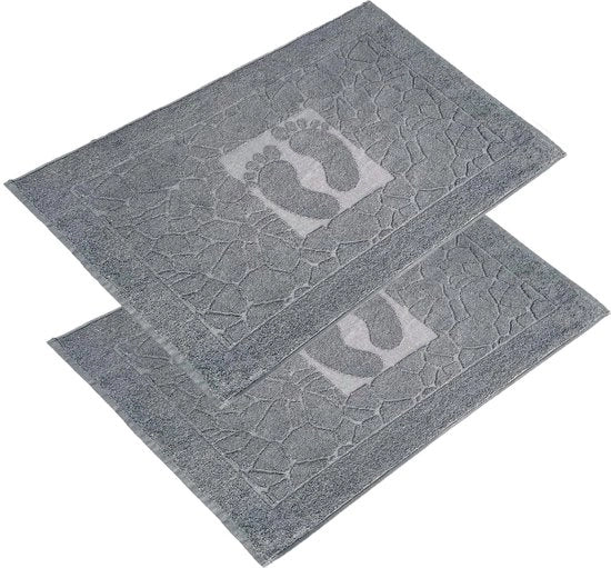 Set di asciugamani per doccia 2 pezzi, asciugamano di doccia, asciugamano di doccia lavabile e asciugamano per doccia, 600 g/m² & 100% cotone, assorbente & veloce asciugatura, 50 x 70 antracite