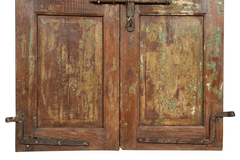 Biscottini Porta in legno massello e ferro da interno o da esterno vecchia e antica medievale