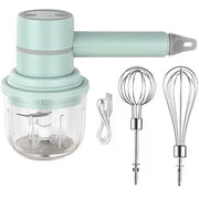 Trade Shop - Set Frullatore A Immersione In Acciaio Inox Portatile Per Preparazione Alimenti -