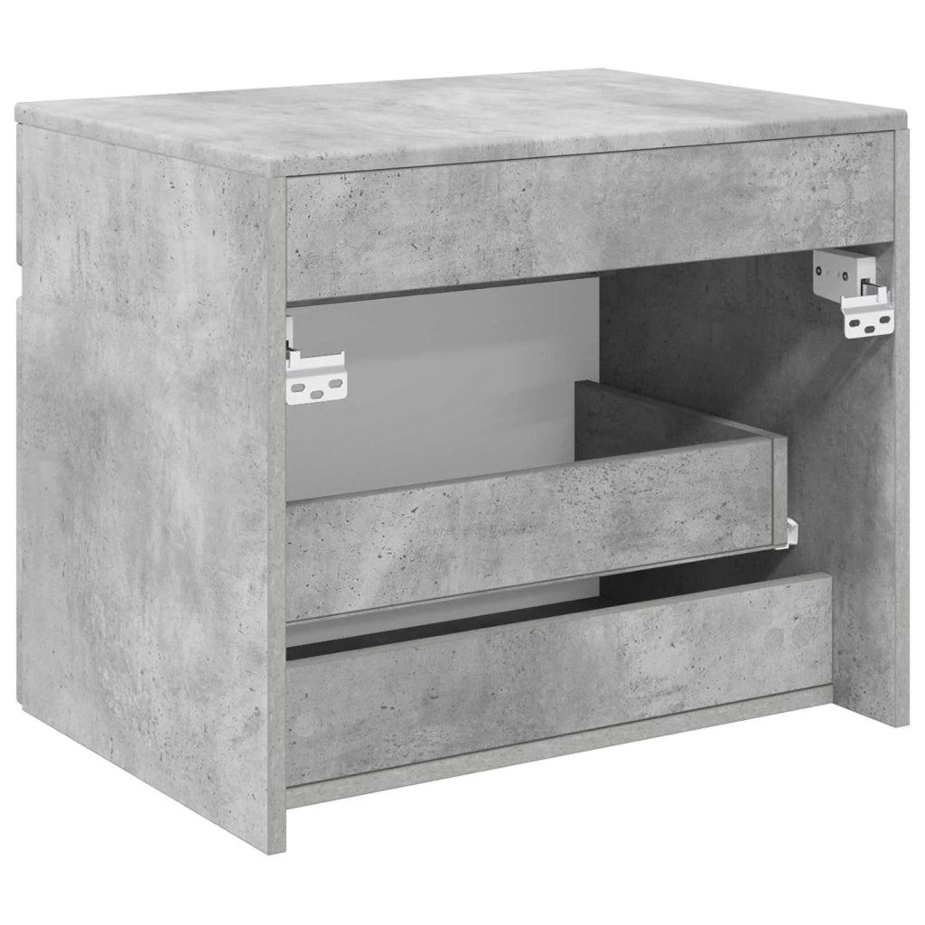 Mobiletto da Bagno a Muro Grigio Cemento 59 x 44,5 x 50 cm 890635