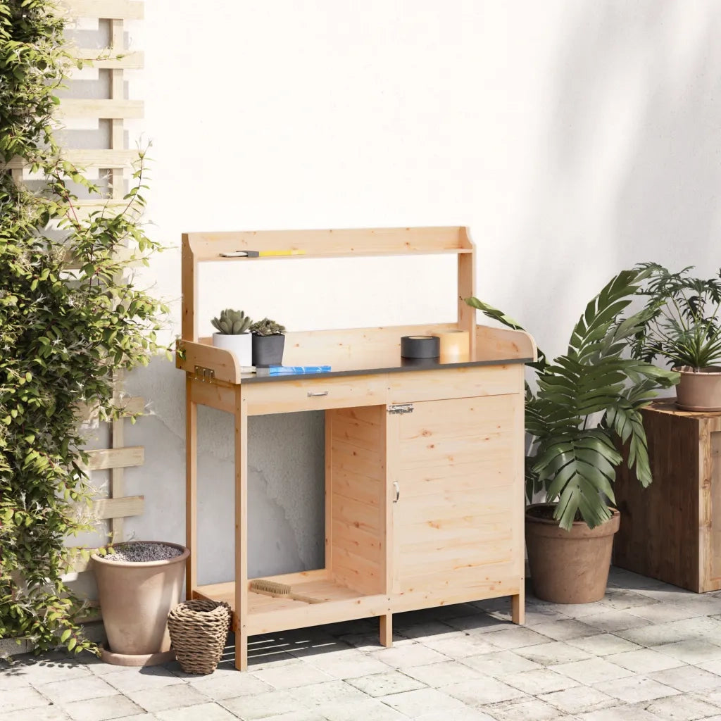 Tavolo Invaso con Mobile 110,5x45x124,5cm Massello Abete CFW6492638