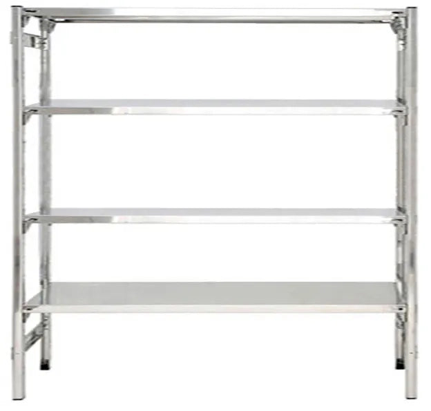 Scaffale in acciaio inox per alimenti e cucine con ripiani lisci e forati cm. 200x30x200h
