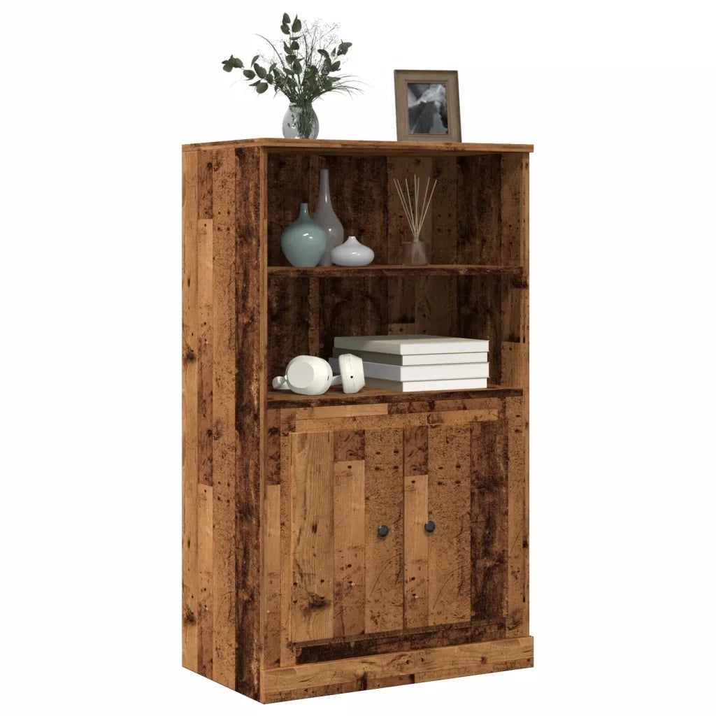 Credenza-Buffet-Armadio da cucina Legno Antico 60x35,5x103,5 cm in Legno Multistrato