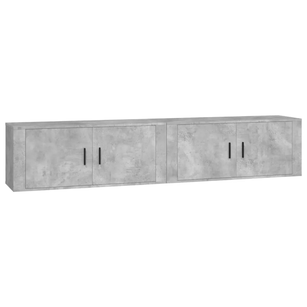 Mobili Porta TV a Parete 2 pz | Armadietto TV | Mobile Porta TV Grigio Cemento 100x34,5x40 cm