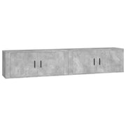 Mobili Porta TV a Parete 2 pz | Armadietto TV | Mobile Porta TV Grigio Cemento 100x34,5x40 cm
