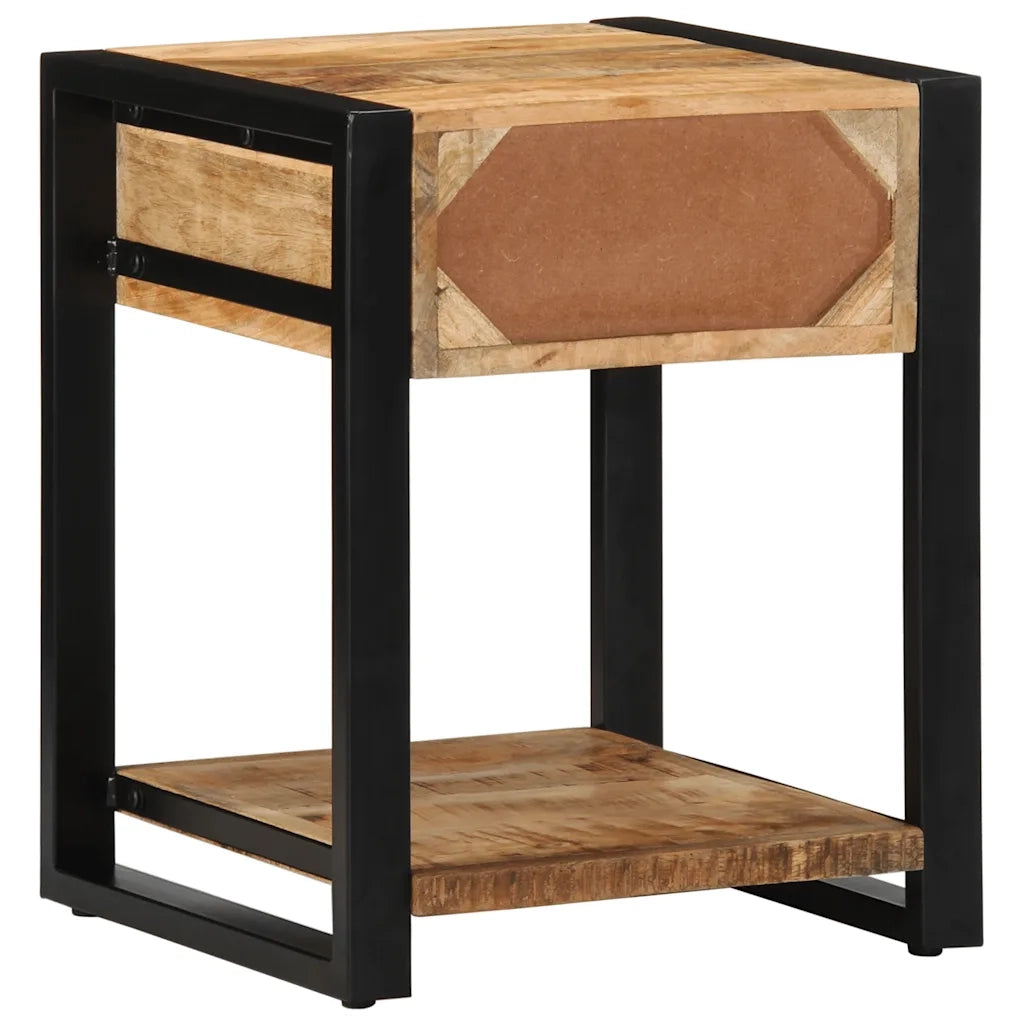 Tavolino-Tavolino da soggiorno-Tavolo 40x40x50 cm in Legno Grezzo Massello di Mango