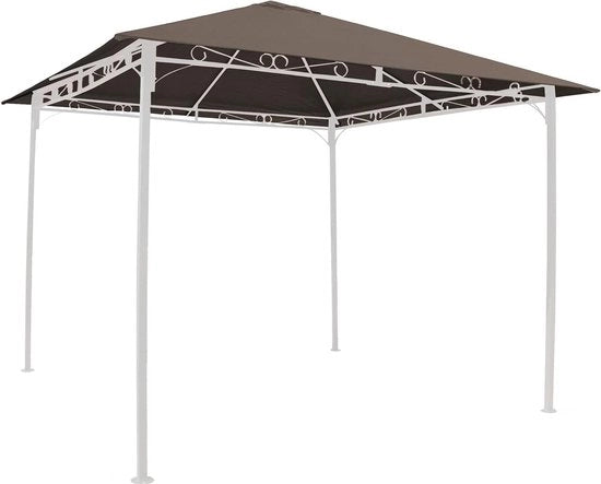 Tetto universale sostituibile 293 x 293 cm polyester marrone - impermeabile - protezione UV marrone