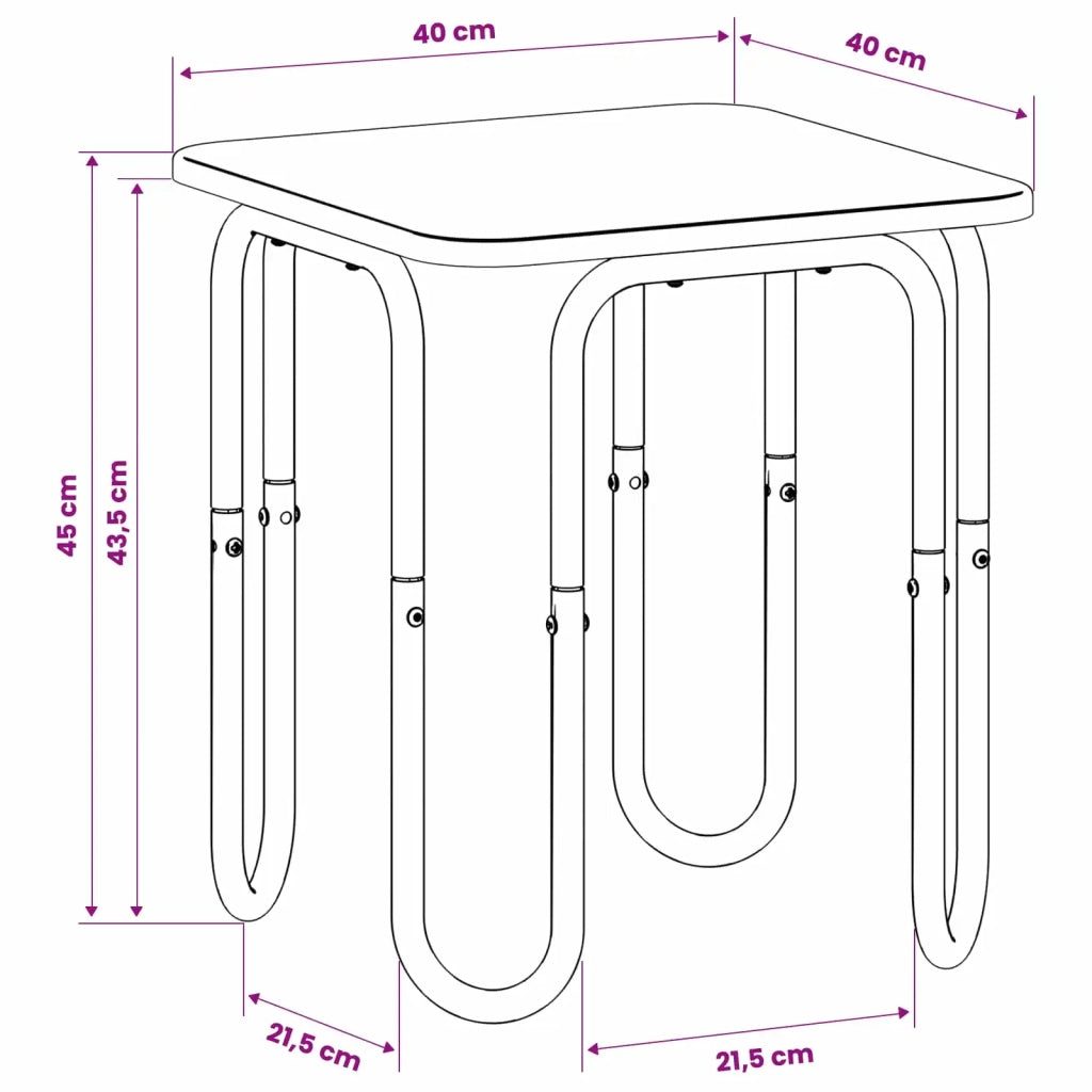 Tavolino da salotto Rovere Fumo 40 x 40 x 45 cm 8007705
