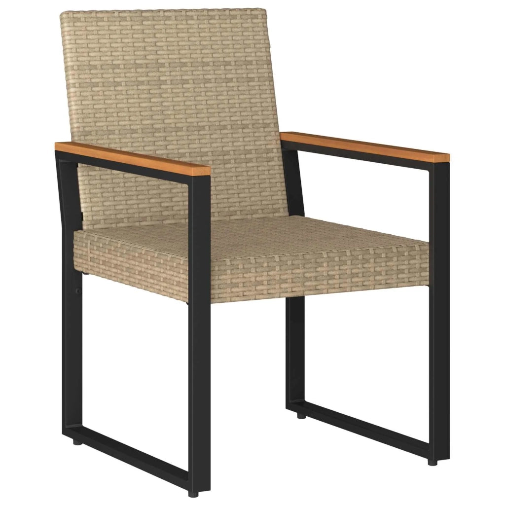 Set Mobili da Esterno 4 pz Beige e Bianco Crema polyrattan 42025327