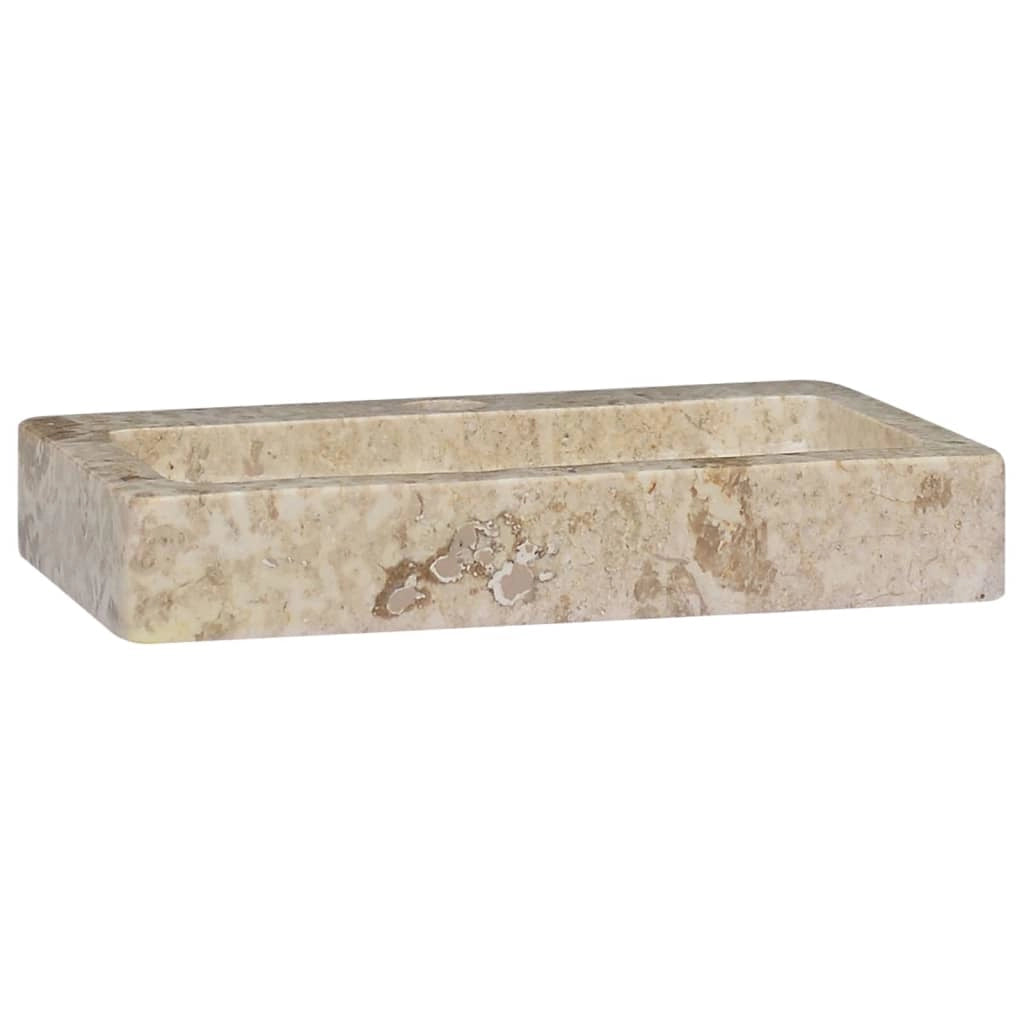 Lavandino da bagno lavabo da appoggio lavabo da WC lavabo da bagno lavabo da interno 38 x 24 cm marmo crema 02_0002830