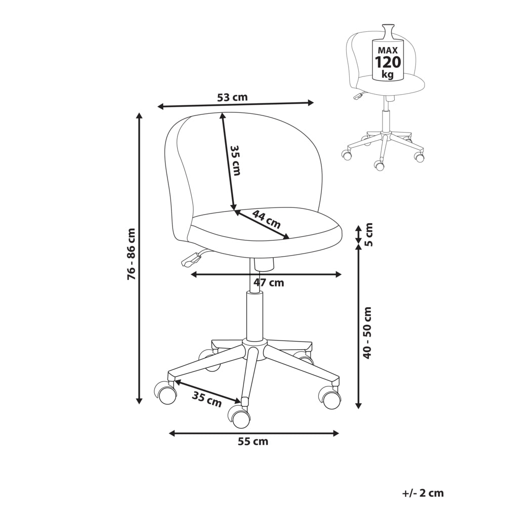Sedia da ufficio rosa con seduta e schienale in velluto a coste, girevole, regolabile in altezza, moderna, per home office