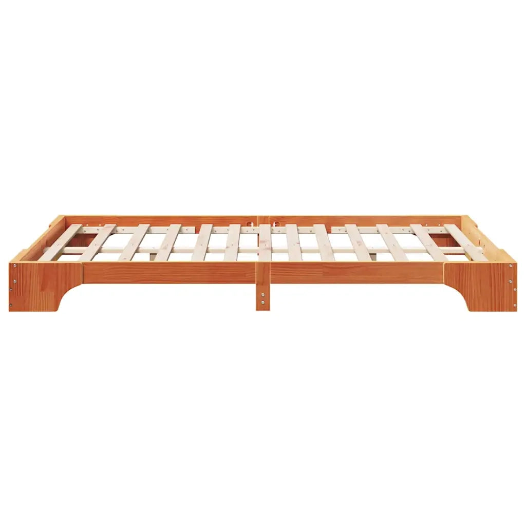Struttura del letto Marrone cerato 120 x 200 cm Pino massello 872865