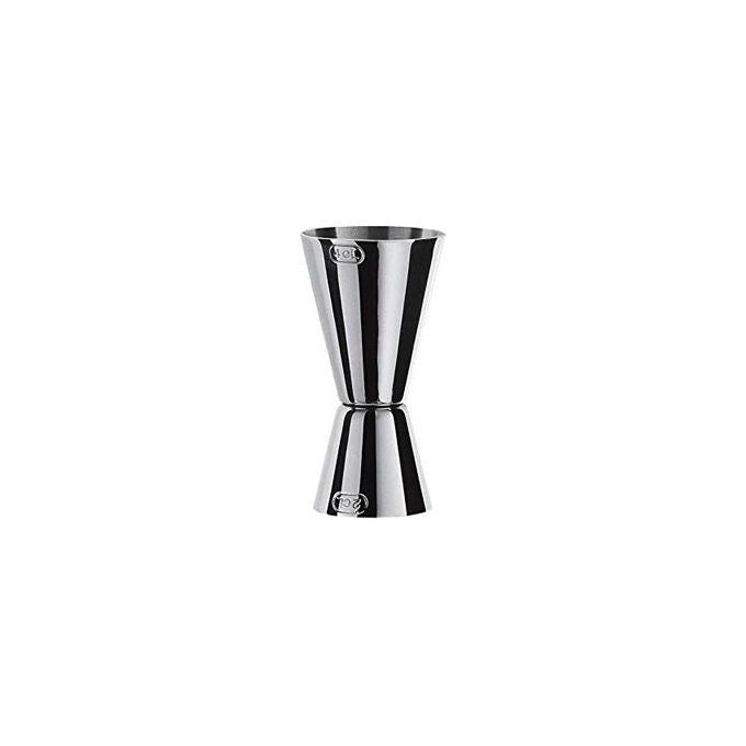 Ilsa 01430000ICV Misurino Jigger Doppio per Cocktail in Acciaio Inox 18-10 2 cl e 4 cl colore Acciaio