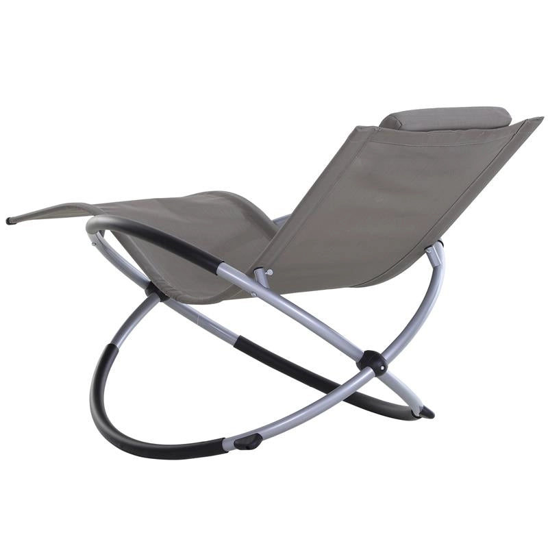SEDIA A DONDOLO IN TEXILENE ZERO-GRAVITY 154 X 80 X 84 CM GRIGIO