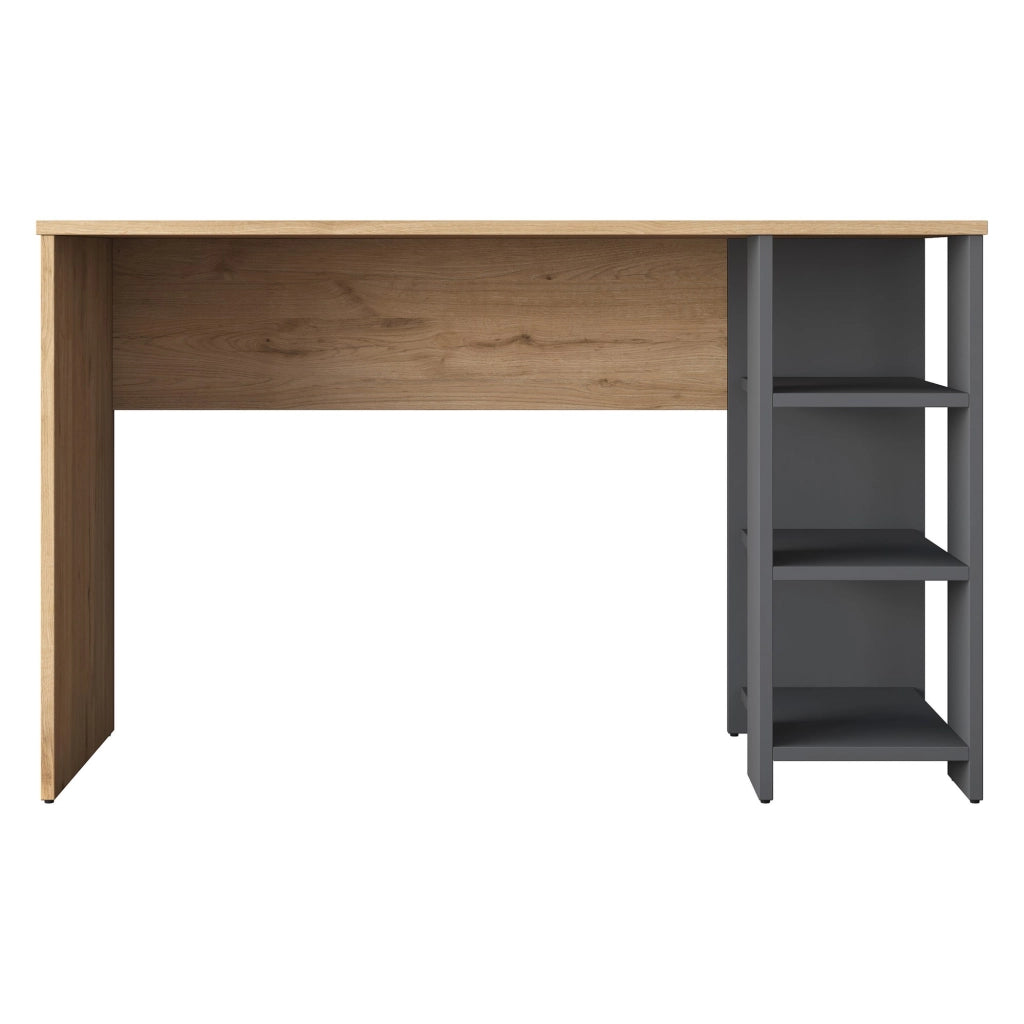 Pombia, Scrivania 4 Ripiani, 120x45x74h cm Marrone Rovere Nodi