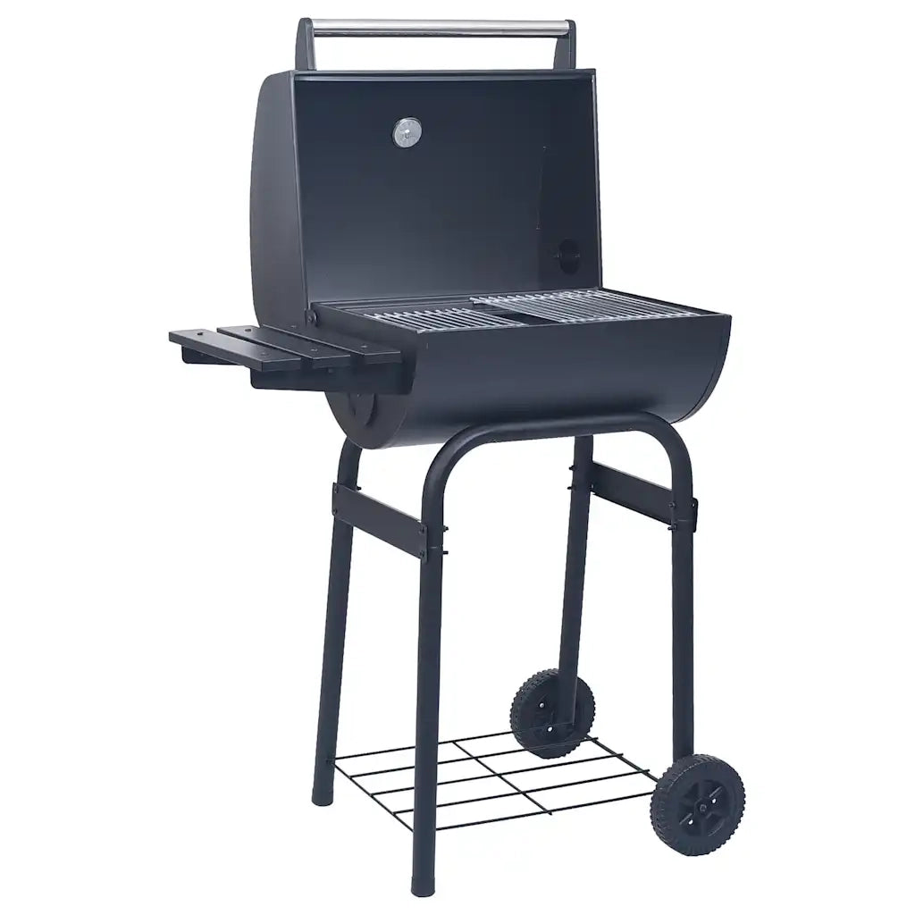 Barbecue a Carbone con Affumicatore e Ripiano Basso Nero CFW5602244