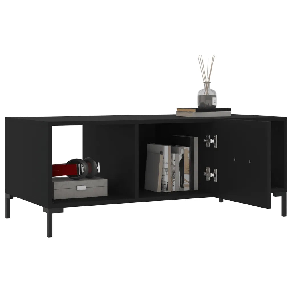 Tavolino da Salotto Nero 102x50x40 cm in Legno Multistrato 829301