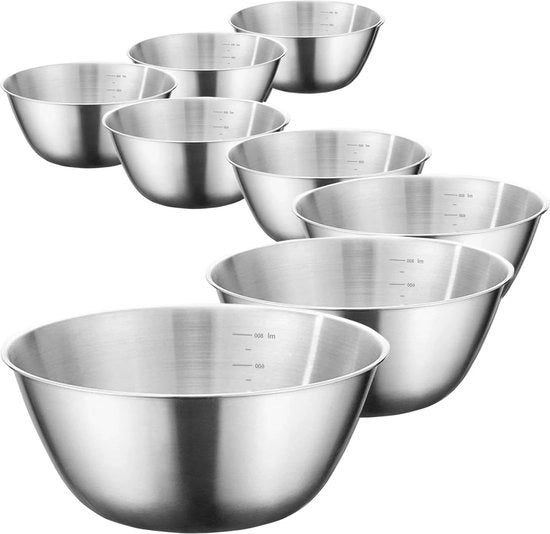 Set di contenitori in acciaio inossidabile senza crepe - Leggero, BPA libero, resistente al lavastoviglie - 8 pezzi 28 Oz